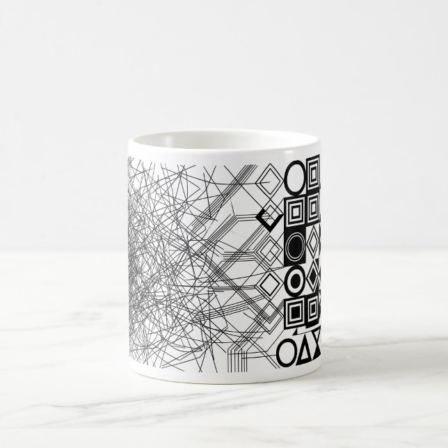 Mug Abstrait Géométrique du Chaos à l'Ordre  (Créateur téléchargé)