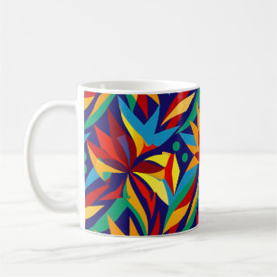 Mug Abstrait Géométrique Tropical Multicolore Vibrant 