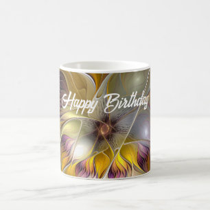 Mug Abstrait Imaginaire coloré Fleur moderne Fractal