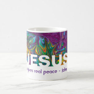 Mug Abstrait JÉSUS donne une vraie paix coutume chréti