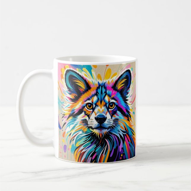 Mug Abstrait joli joyeux joyeux dessin animal (Gauche)