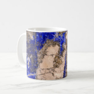 Mug Abstrait Lapis Lazuli Granit bleu, marbre bleu