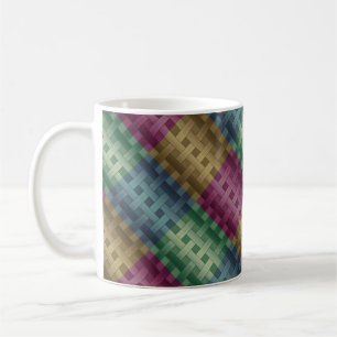 Mug Abstrait moderne rayé multicolore sans couture
