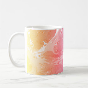 Mug Abstrait moderne rose rouge jaune orange violet
