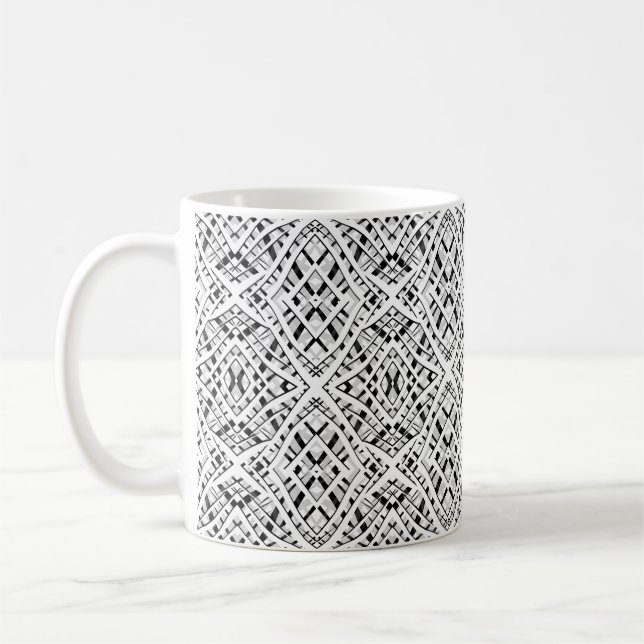 Mug Abstrait moderne sans couture ornementale blanc ar (Gauche)