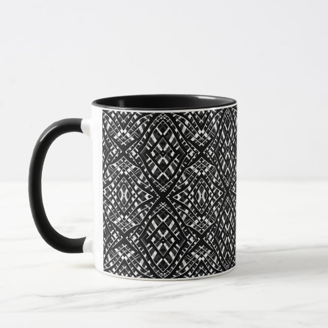 Mug Abstrait moderne sans couture ornementale blanc ar (Gauche)