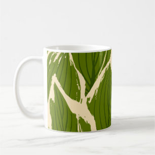 Mug Abstrait motif sans couture de feuilles exotiques 