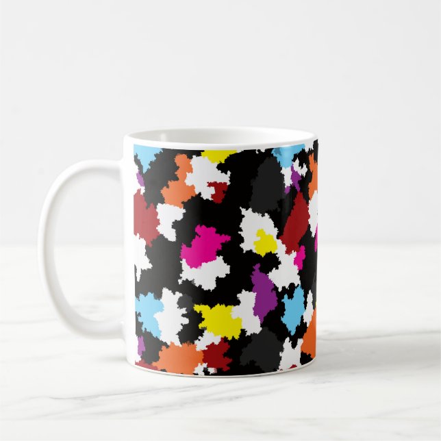 Mug Abstrait noir coloré irrégulier (Gauche)