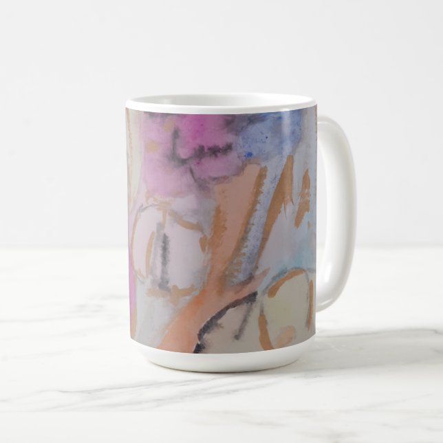 Mug Abstrait Pastel Floral (Devant droit)
