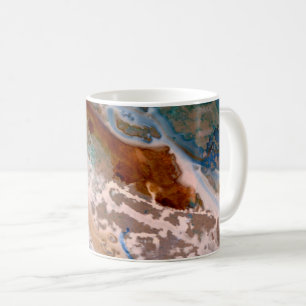 Mug Abstrait plage de sable motif motif en mousse d'ea
