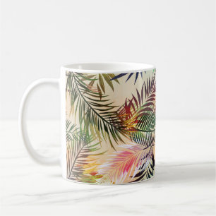 Mug Abstrait plante tropical motif. Illustration vinta