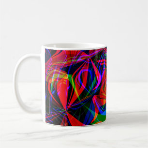 Mug Abstrait Psychédélique couleur rouge