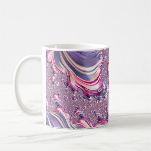 Mug Abstrait rose pourpre spirale fractale