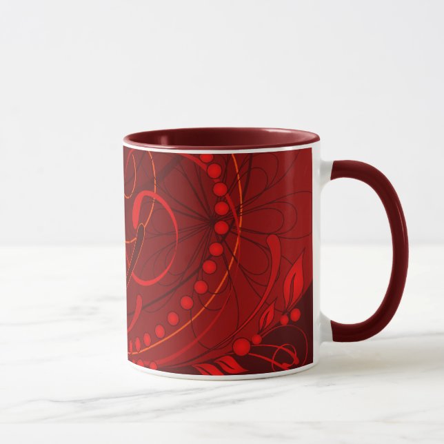 Mug abstrait rouge (Droite)