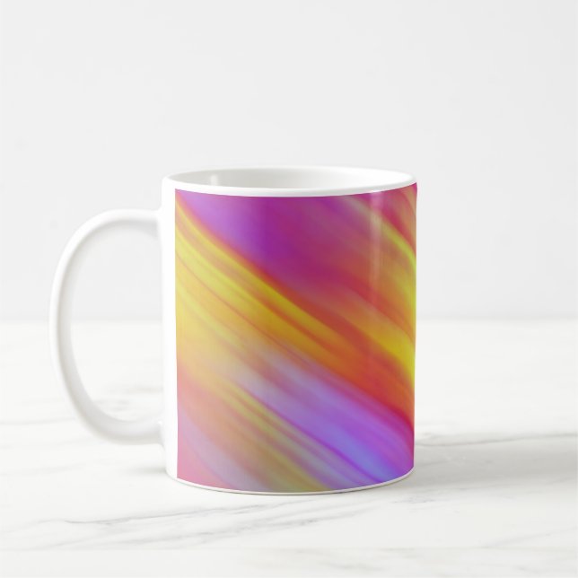 Mug Abstrait rouge rose rose rose rose vif néon (Gauche)