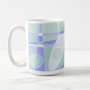 Mug Abstrait Surf Pastel Purple Green