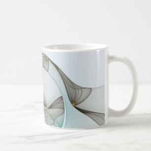 Mug Abstrait Turquoise Brown Gold Elegance