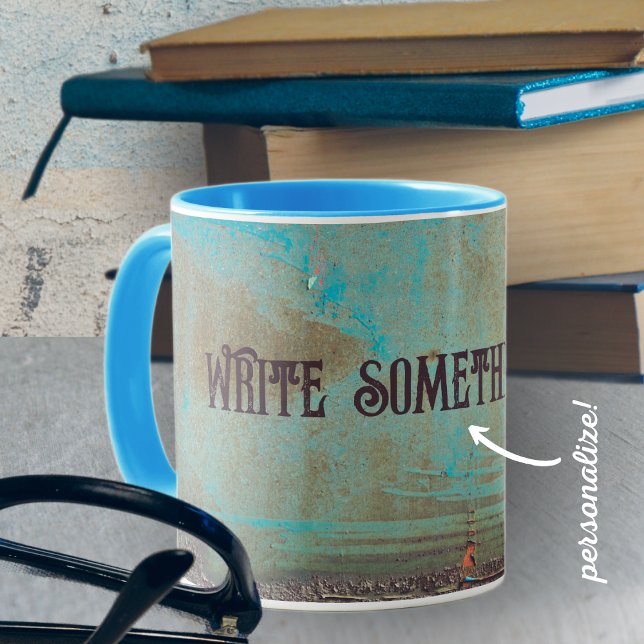 Mug Abstrait turquoise et brune (Créateur téléchargé)