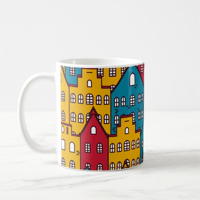Mug Abstrait urbain : motif urbain vintage (Gauche)