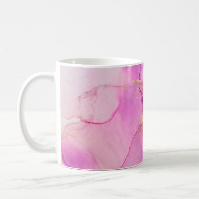 Mug Abstrait violet, lilas, rose, or arrière - plan,  (Gauche)