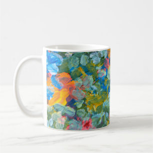 Mug Abstraite brosse de frottement de point acrylique 