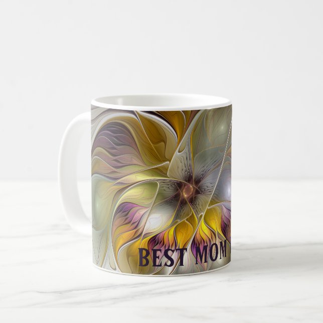 Mug Abstraite couleur Imaginaire Fleur Fractal Best Ma (Devant gauche)