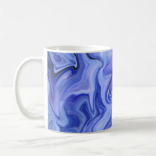 Mug Abstraite de soie bleue
