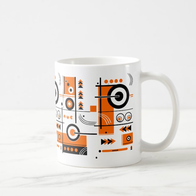 Mug Abstraite inspirée par les technologies orange (Droite)