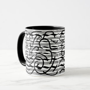 Mug abstraite ligne noire