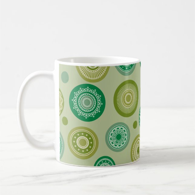 Mug Abstraits ornements ronds sans couture motif vinta (Gauche)