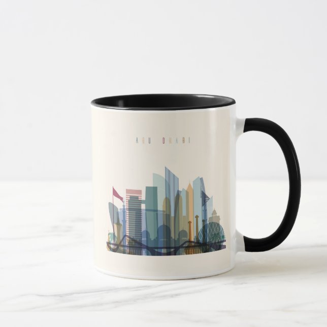 Mug Abu Dhabi, Émirats arabes unis| Ville Skyline (Droite)