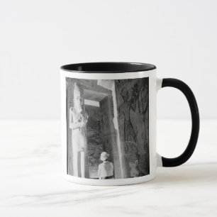 Mug Abu Simbel Égypte, Touriste à l'intérieur du Templ