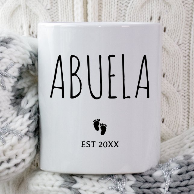 Mug Abuela New Baby Reveillez Idée espagnole grand-mèr (Créateur téléchargé)
