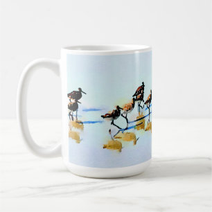 Mug Abuelo~Running Sandpipers sur la plage de Hilton H