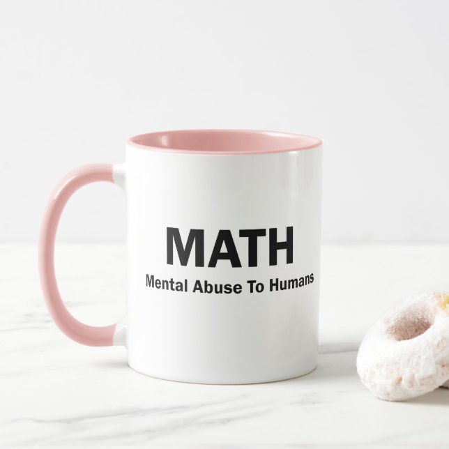 Mug Abus mental de MATHS aux humains (Avec donut)
