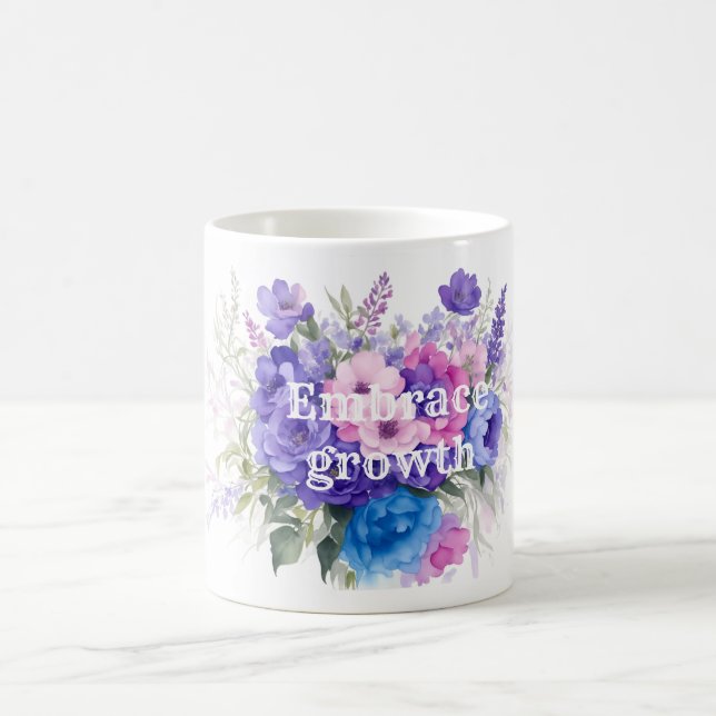 Mug Accédez à la croissance fleur sauvage romantique (Centre)