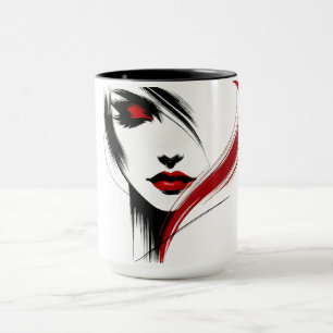 Mug Accent Rouge Métallisé Femme