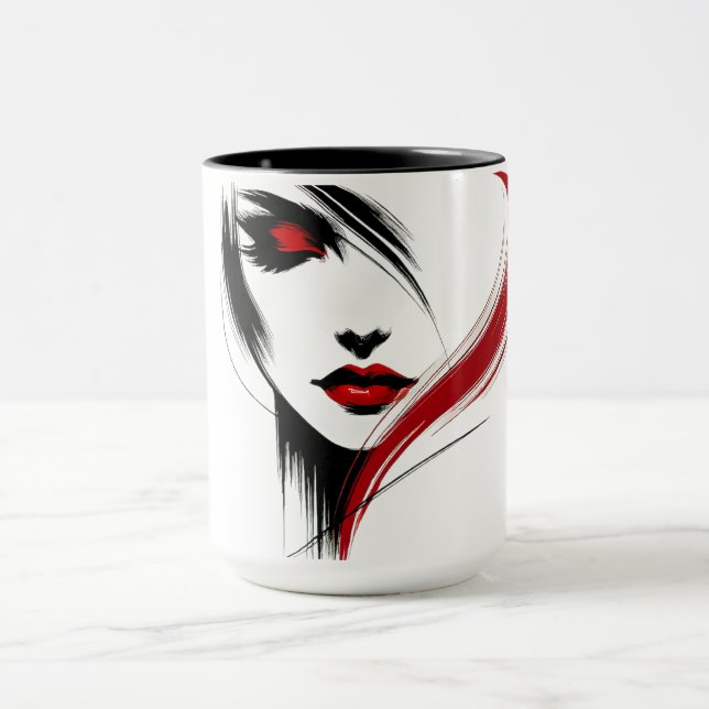 Mug Accent Rouge Métallisé Femme (Centre)