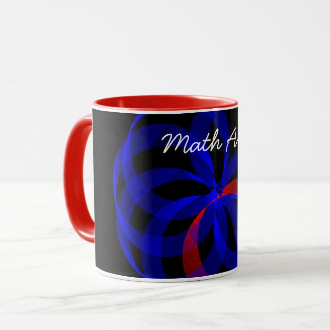 Mug Accent rouge révolutionnaire géométrique Math Art  (Devant gauche)