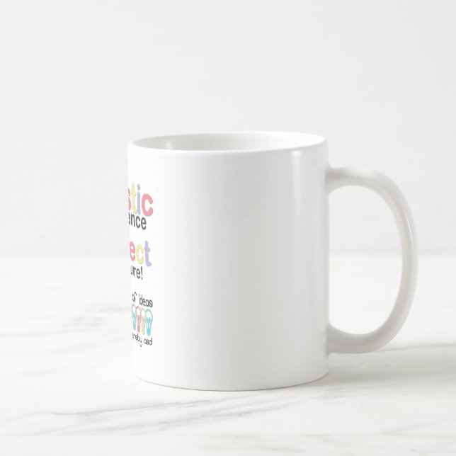 Mug Acceptation de l'autisme, respect, pas de remède (Droite)