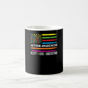 Mug Accepter Amour Comprendre Drapeau Américain Puzzle
