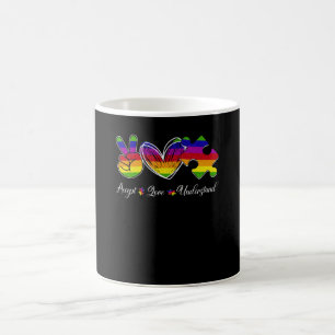 Mug Accepter Amour Comprendre Paix Cœur Puzzle Autisme