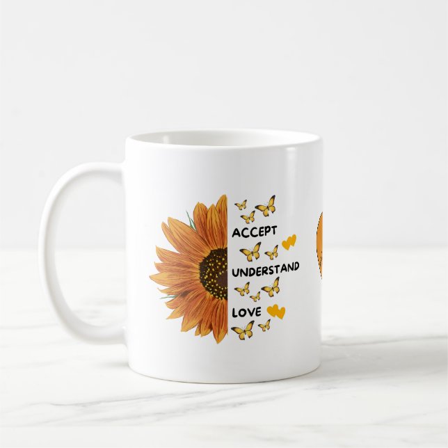 Mug Accepter Comprendre Amour Motivationnel Citations  (Gauche)