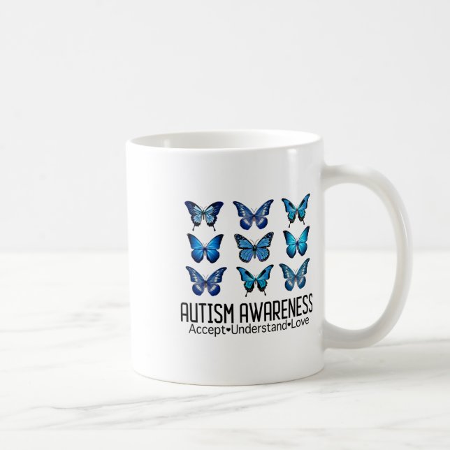 Mug Accepter Comprendre la Sensibilisation sur l'autis (Droite)