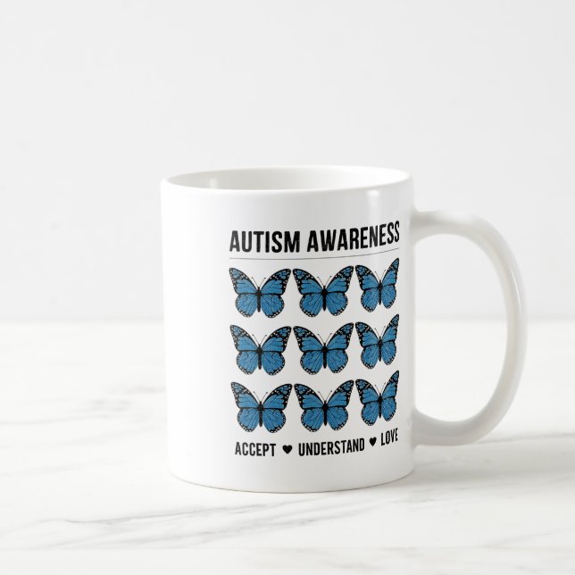 Mug Accepter Comprendre la Sensibilisation sur l'autis (Droite)