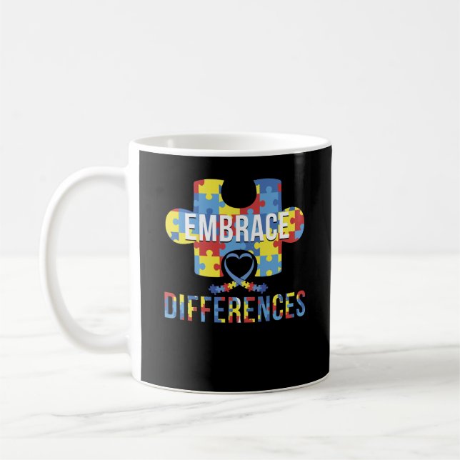 Mug Accepter la Sensibilisation sur l'autisme des diff (Gauche)