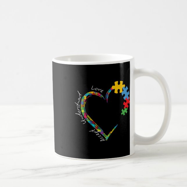Mug Accepter l'amour comprendre l'autisme soutenir l'a (Droite)