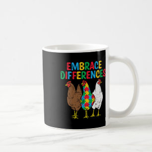 Mug Accepter les différences 3 Poulets Puzzle Autisme