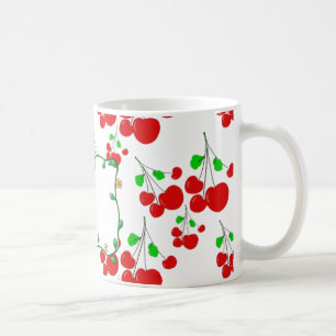 Mug Accessoires de motif de cerisier rouge personnalis