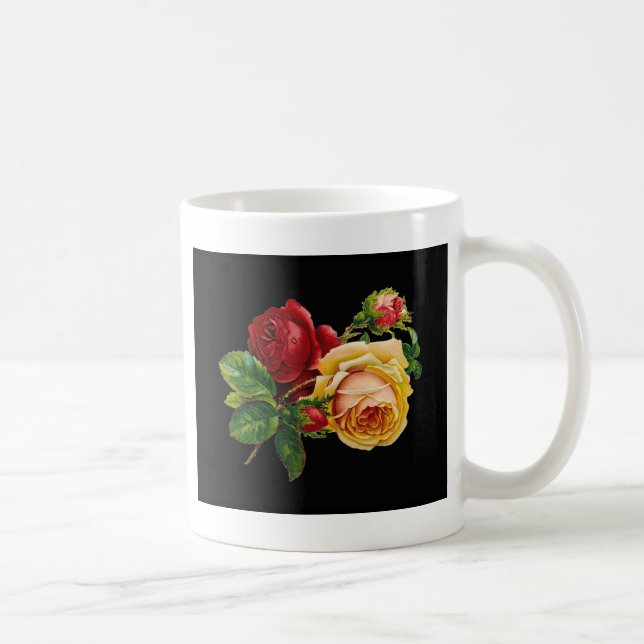 Mug Accessoires d'impression rose - noir, rouge, art v (Droite)